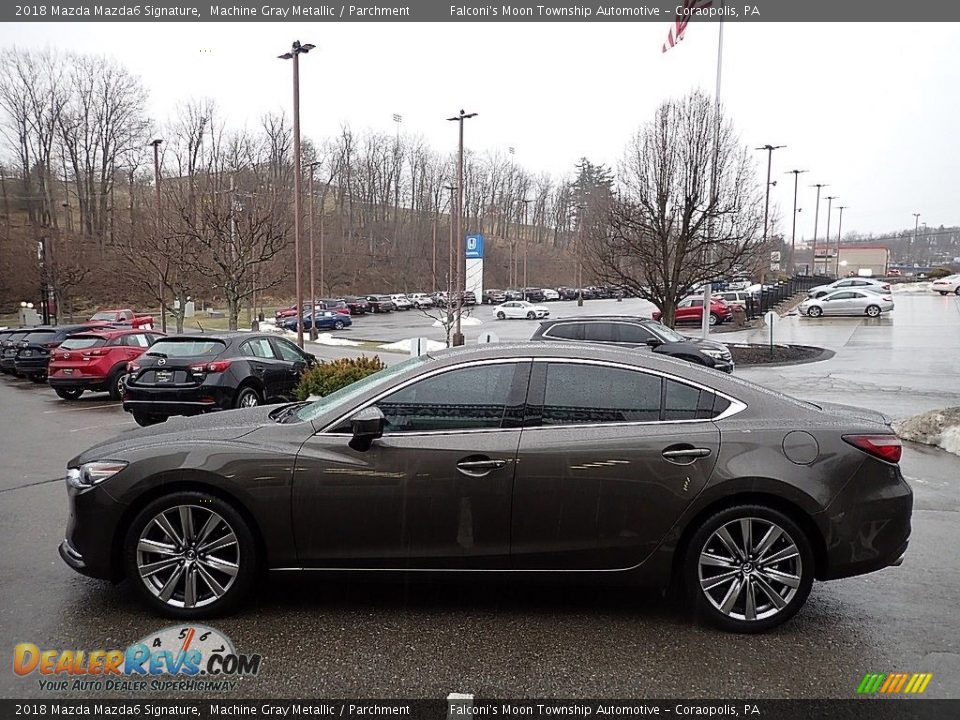 2018 Mazda Mazda6 Signature Machine Gray Metallic / Parchment Photo #5