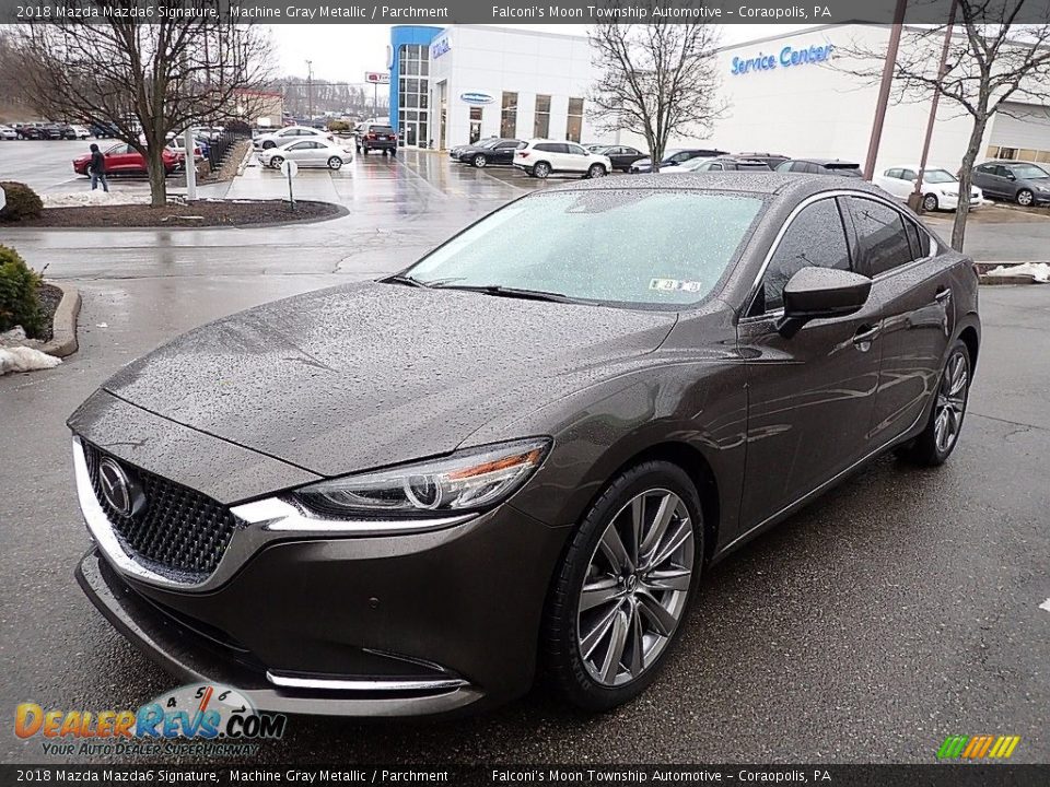 2018 Mazda Mazda6 Signature Machine Gray Metallic / Parchment Photo #6