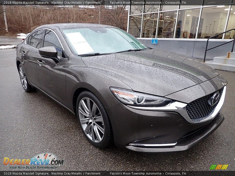 2018 Mazda Mazda6 Signature Machine Gray Metallic / Parchment Photo #8