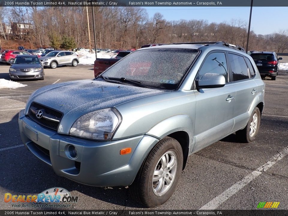 2006 Hyundai Tucson Limited 4x4 Nautical Blue Metallic / Gray Photo #1