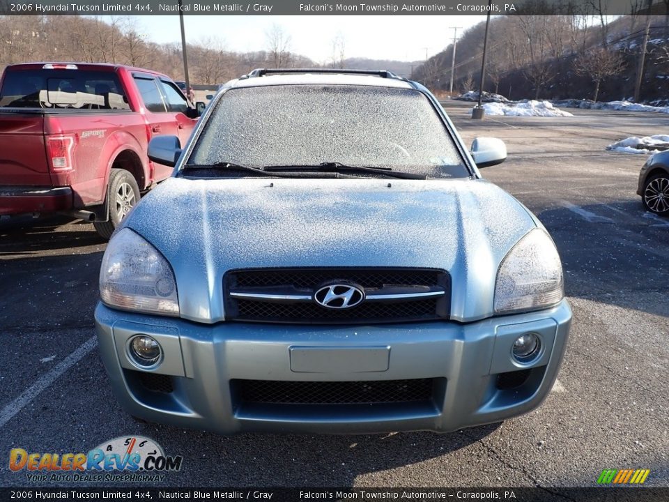 2006 Hyundai Tucson Limited 4x4 Nautical Blue Metallic / Gray Photo #3