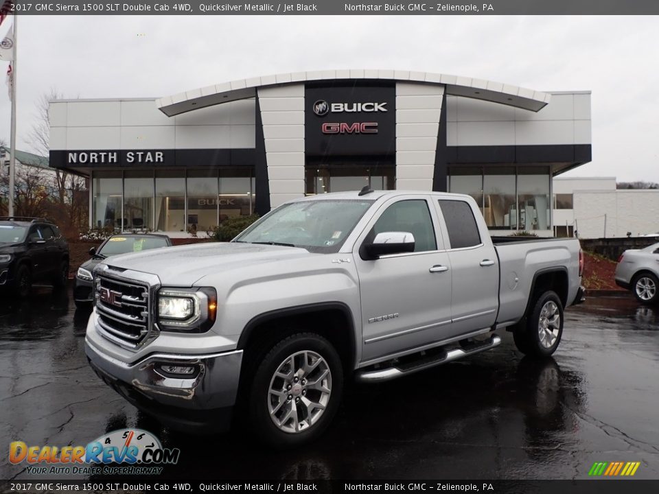 2017 GMC Sierra 1500 SLT Double Cab 4WD Quicksilver Metallic / Jet Black Photo #1