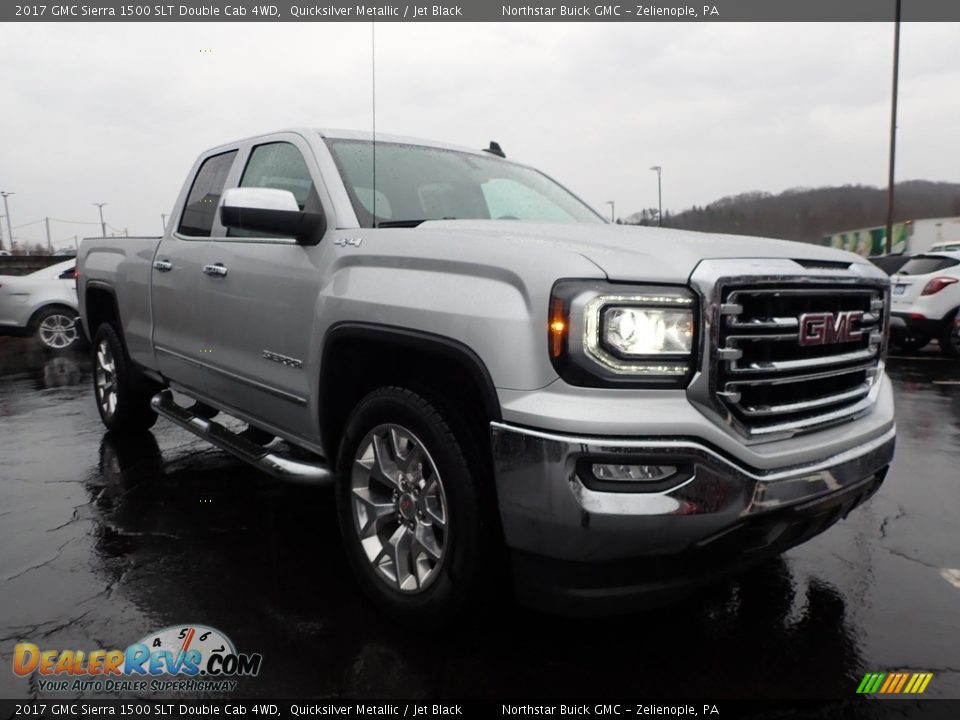 2017 GMC Sierra 1500 SLT Double Cab 4WD Quicksilver Metallic / Jet Black Photo #4