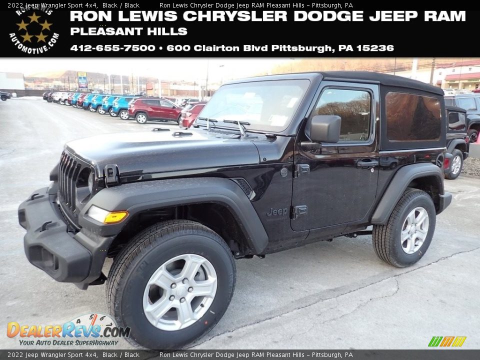 2022 Jeep Wrangler Sport 4x4 Black / Black Photo #1