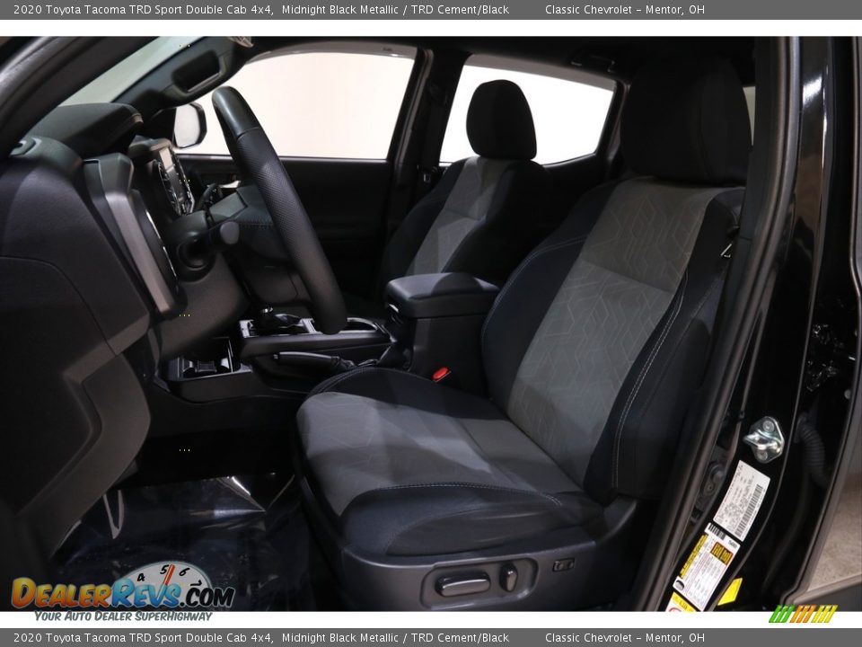 2020 Toyota Tacoma TRD Sport Double Cab 4x4 Midnight Black Metallic / TRD Cement/Black Photo #5
