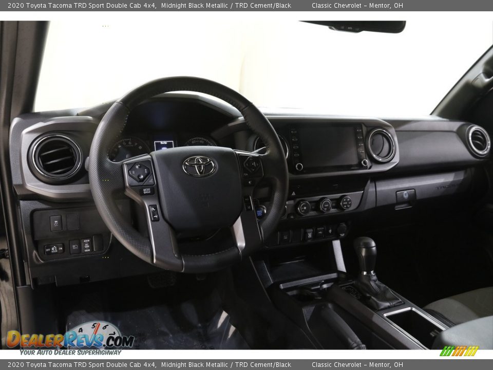 2020 Toyota Tacoma TRD Sport Double Cab 4x4 Midnight Black Metallic / TRD Cement/Black Photo #6