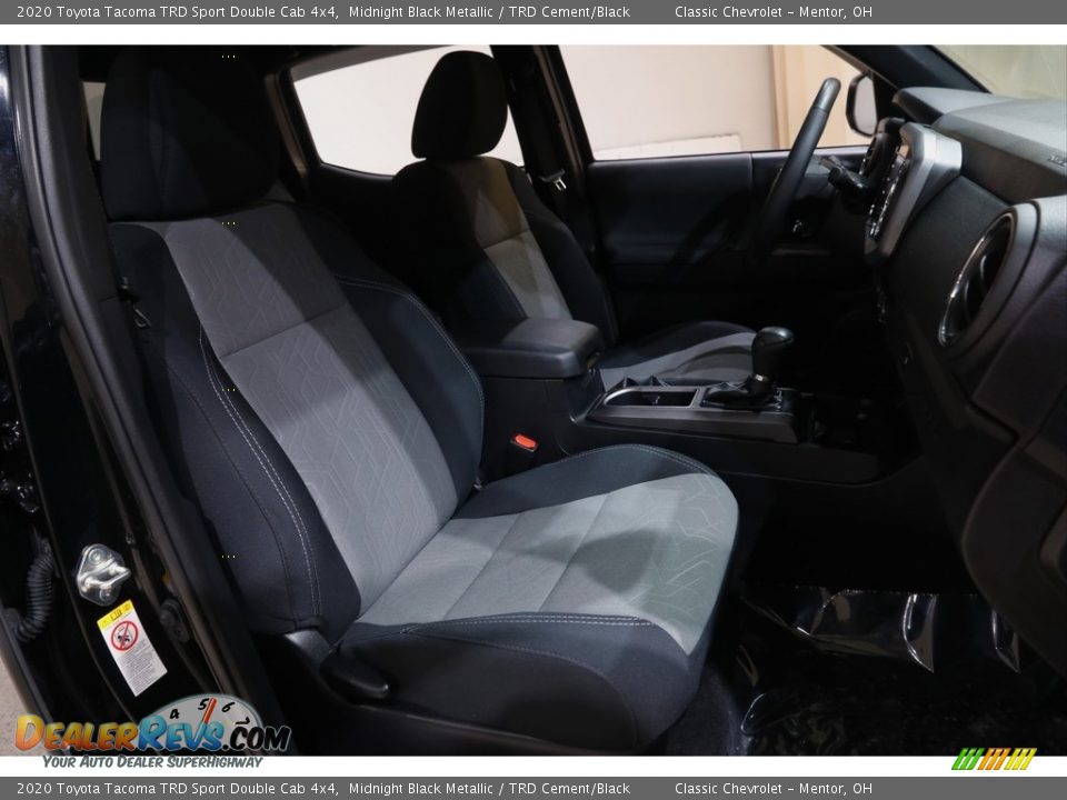 2020 Toyota Tacoma TRD Sport Double Cab 4x4 Midnight Black Metallic / TRD Cement/Black Photo #15