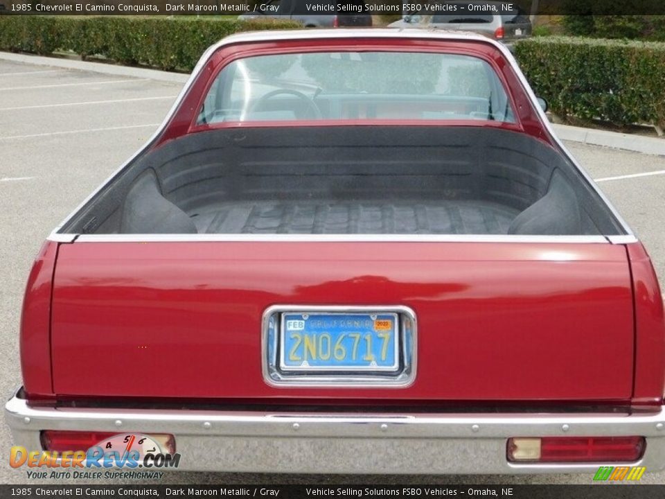 1985 Chevrolet El Camino Conquista Dark Maroon Metallic / Gray Photo #10