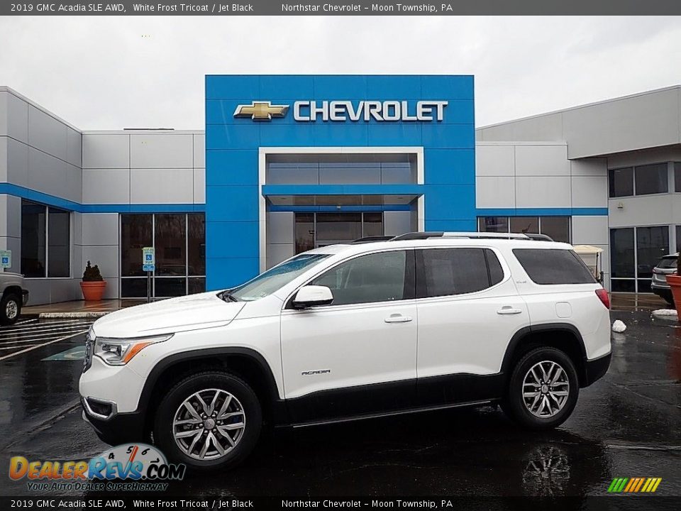 2019 GMC Acadia SLE AWD White Frost Tricoat / Jet Black Photo #1