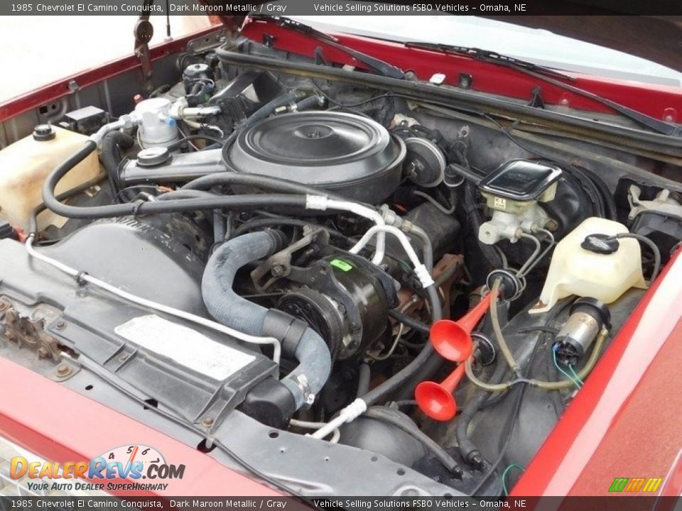 1985 Chevrolet El Camino Conquista Dark Maroon Metallic / Gray Photo #22