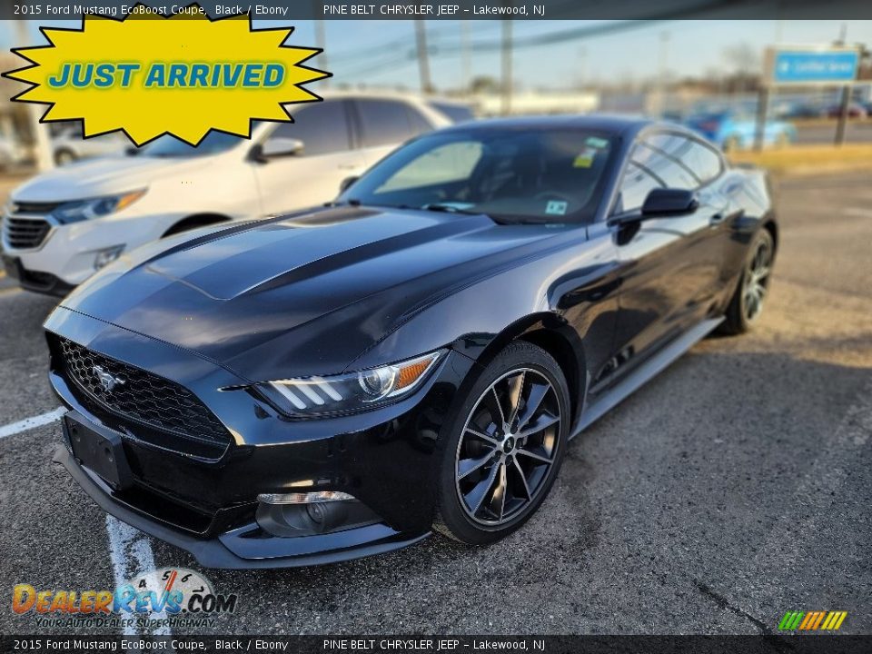 2015 Ford Mustang EcoBoost Coupe Black / Ebony Photo #1