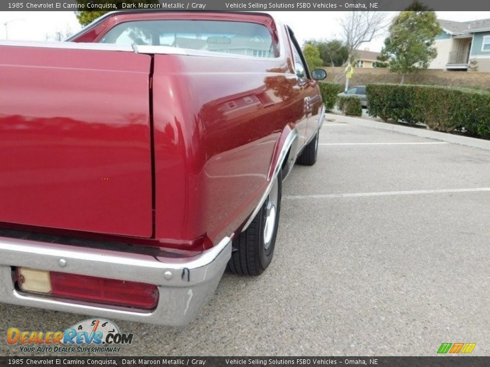 1985 Chevrolet El Camino Conquista Dark Maroon Metallic / Gray Photo #25