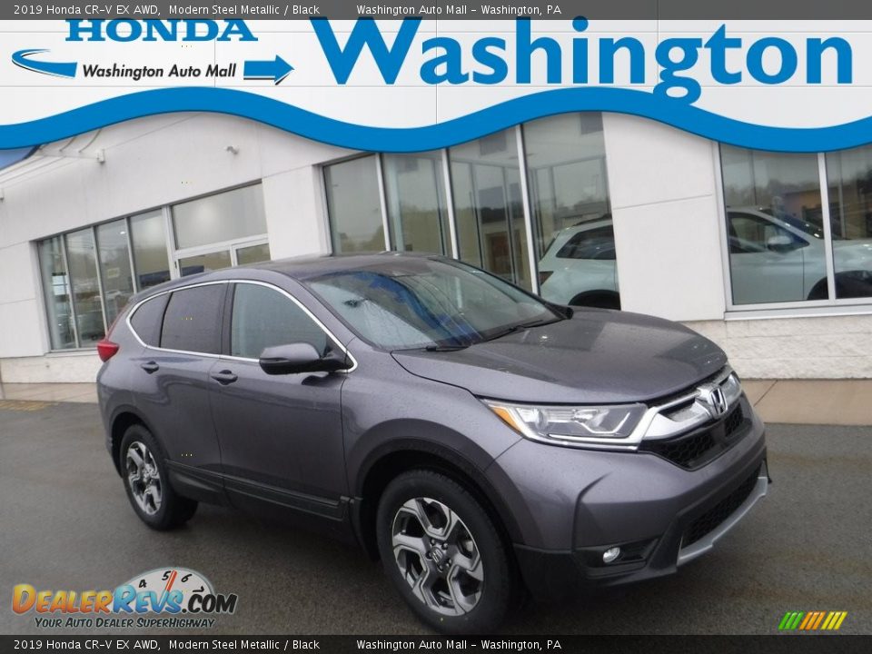 2019 Honda CR-V EX AWD Modern Steel Metallic / Black Photo #1