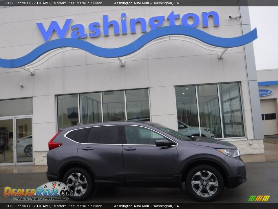 2019 Honda CR-V EX AWD Modern Steel Metallic / Black Photo #2