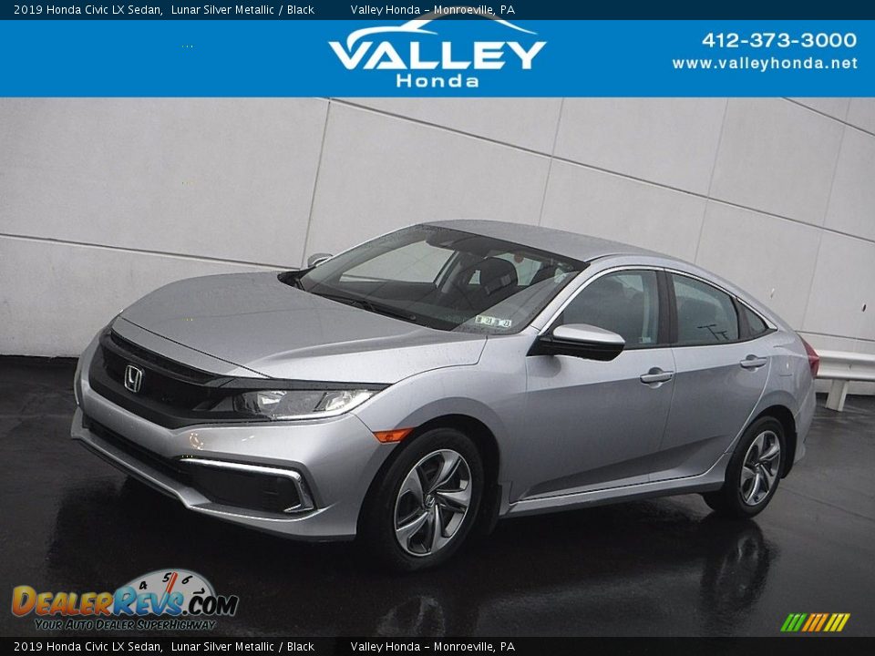 2019 Honda Civic LX Sedan Lunar Silver Metallic / Black Photo #1