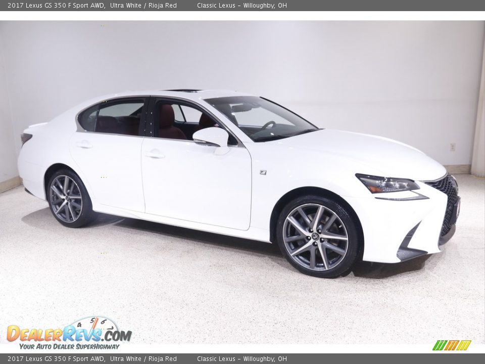 2017 Lexus GS 350 F Sport AWD Ultra White / Rioja Red Photo #1