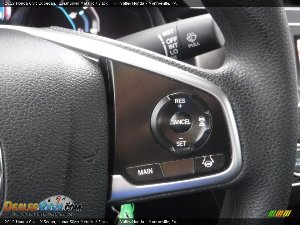 2019 Honda Civic LX Sedan Lunar Silver Metallic / Black Photo #18
