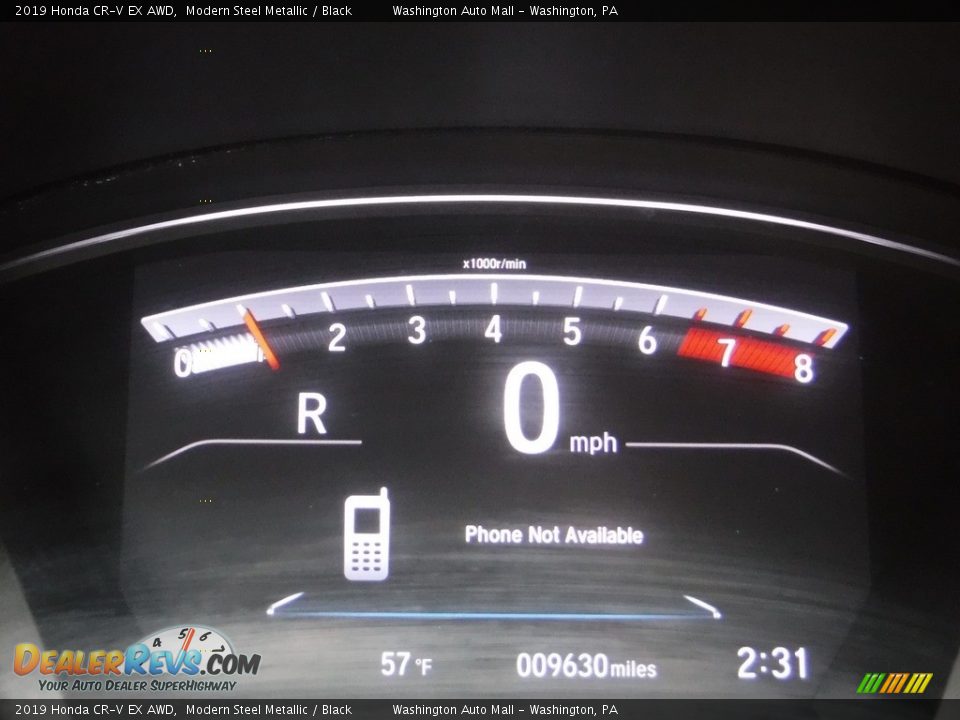 2019 Honda CR-V EX AWD Modern Steel Metallic / Black Photo #35