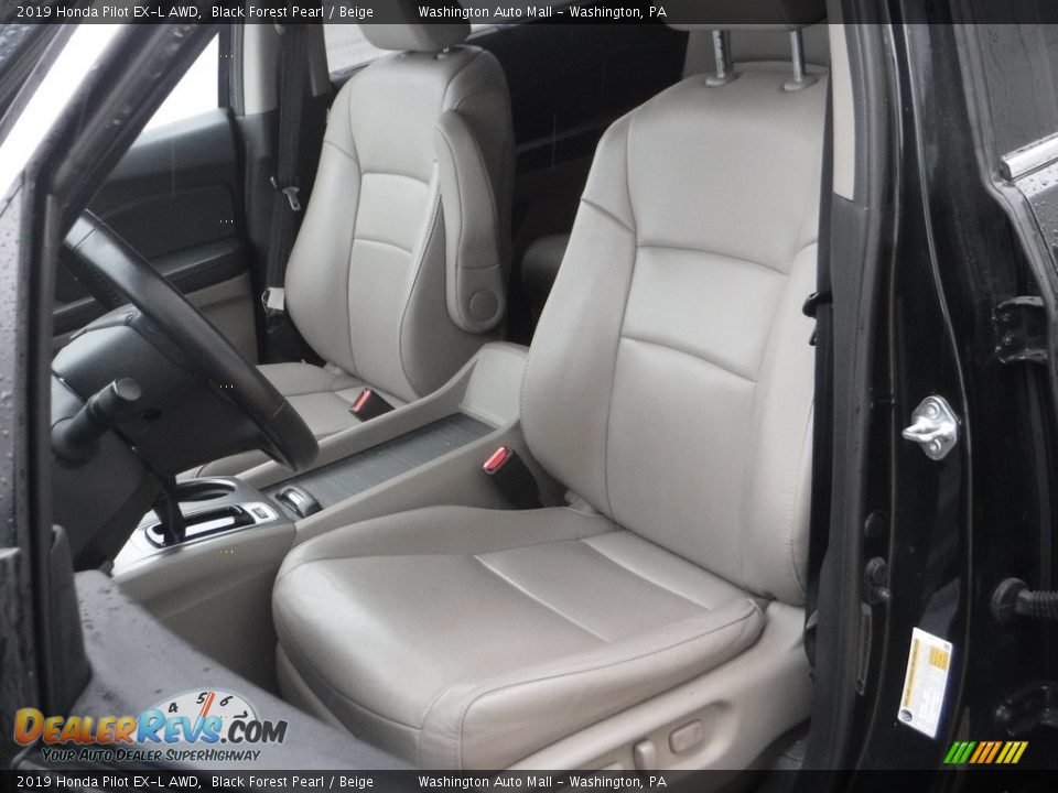 2019 Honda Pilot EX-L AWD Black Forest Pearl / Beige Photo #14