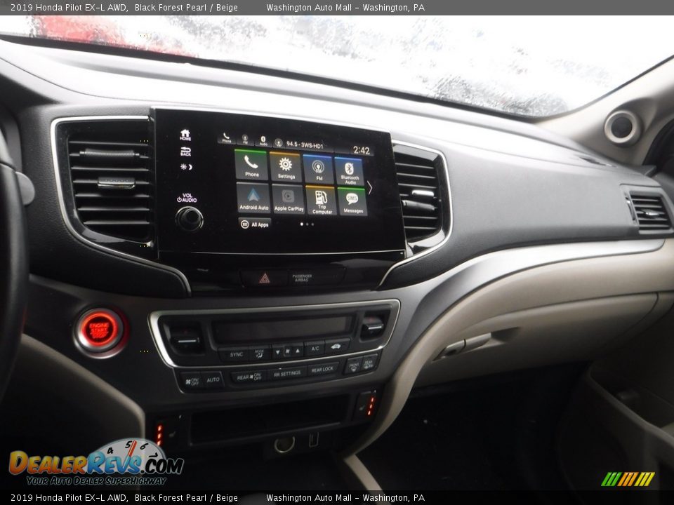 2019 Honda Pilot EX-L AWD Black Forest Pearl / Beige Photo #16