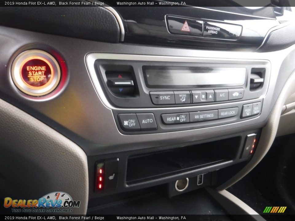 2019 Honda Pilot EX-L AWD Black Forest Pearl / Beige Photo #17