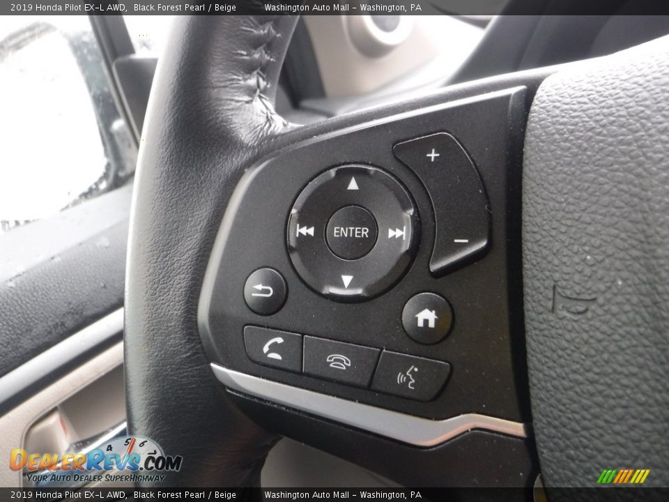 2019 Honda Pilot EX-L AWD Black Forest Pearl / Beige Photo #23