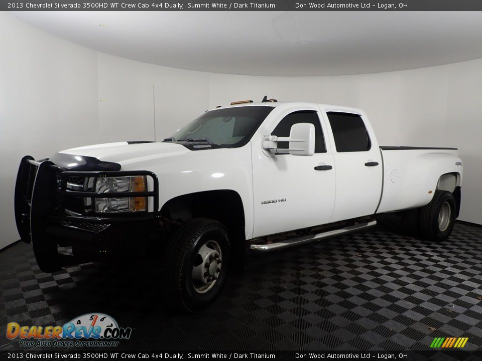 2013 Chevrolet Silverado 3500HD WT Crew Cab 4x4 Dually Summit White / Dark Titanium Photo #6