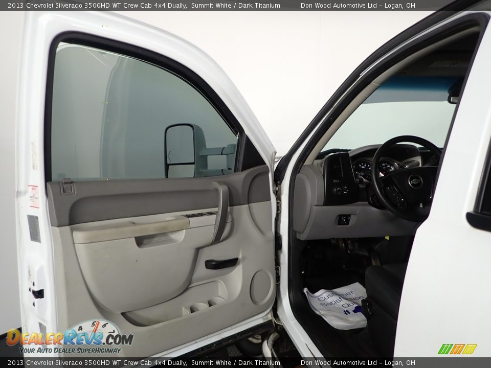 2013 Chevrolet Silverado 3500HD WT Crew Cab 4x4 Dually Summit White / Dark Titanium Photo #11