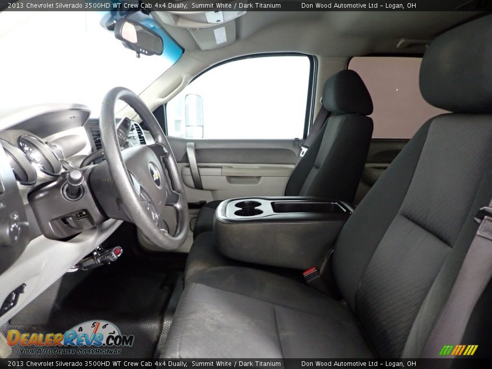 2013 Chevrolet Silverado 3500HD WT Crew Cab 4x4 Dually Summit White / Dark Titanium Photo #14