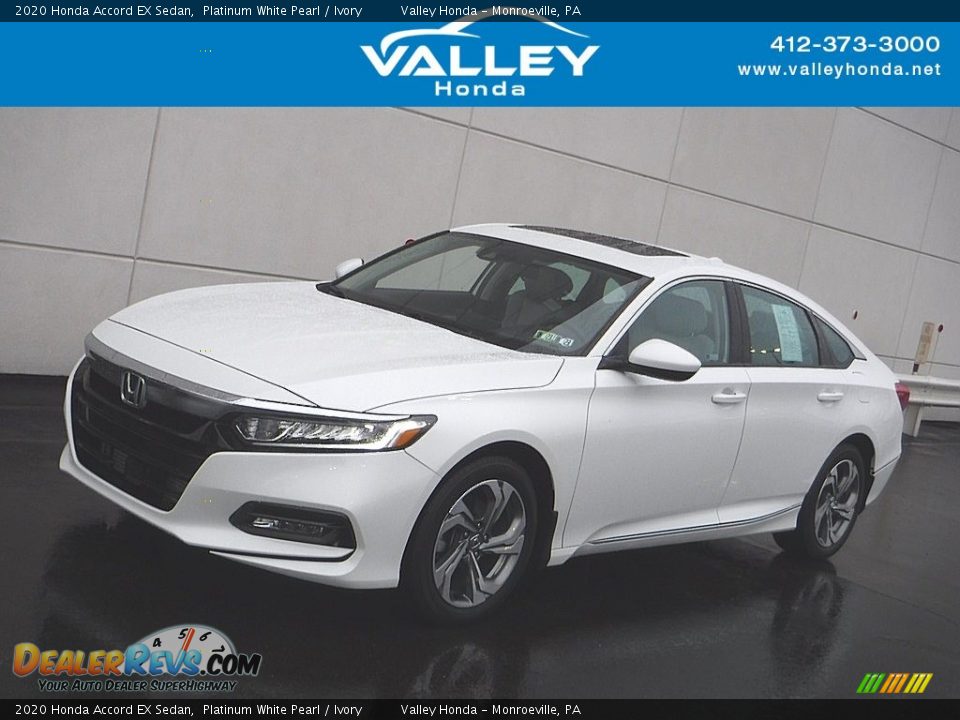 2020 Honda Accord EX Sedan Platinum White Pearl / Ivory Photo #1