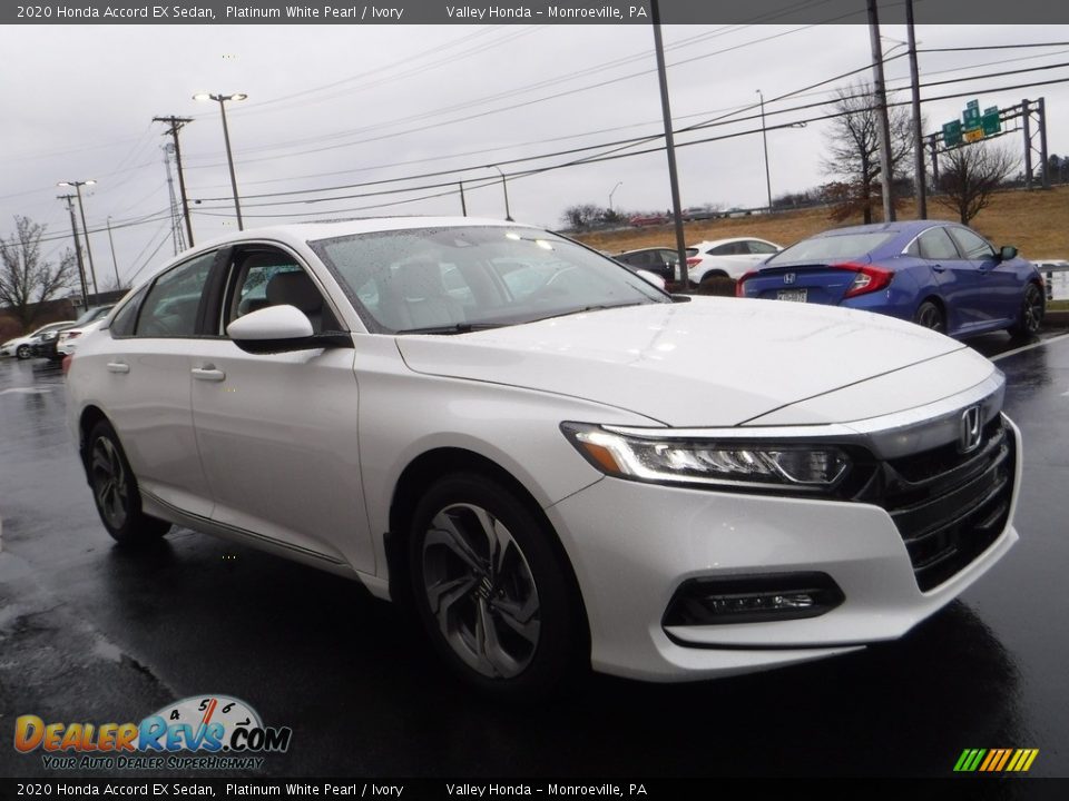 2020 Honda Accord EX Sedan Platinum White Pearl / Ivory Photo #6