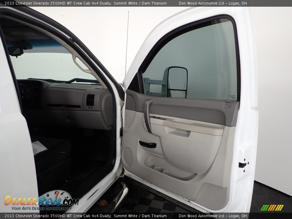 2013 Chevrolet Silverado 3500HD WT Crew Cab 4x4 Dually Summit White / Dark Titanium Photo #27