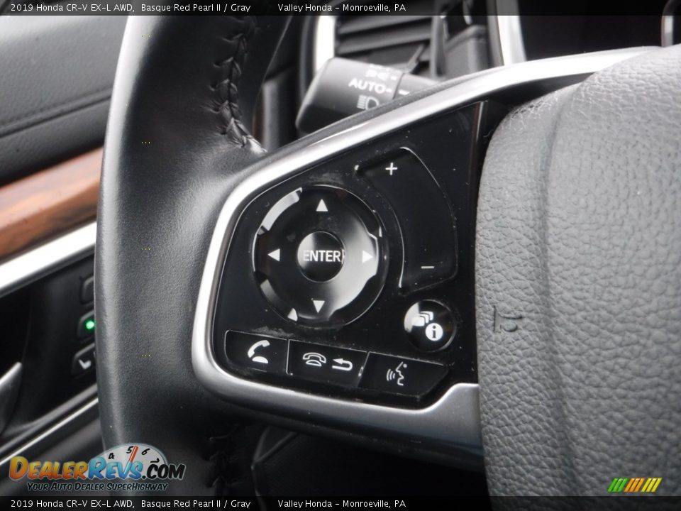 2019 Honda CR-V EX-L AWD Basque Red Pearl II / Gray Photo #25