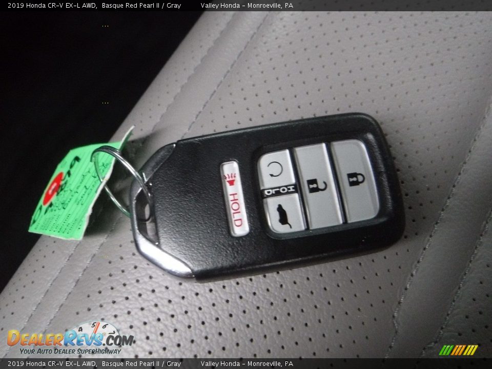 2019 Honda CR-V EX-L AWD Basque Red Pearl II / Gray Photo #30