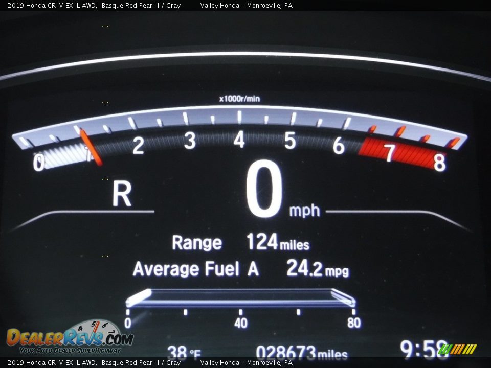 2019 Honda CR-V EX-L AWD Basque Red Pearl II / Gray Photo #32