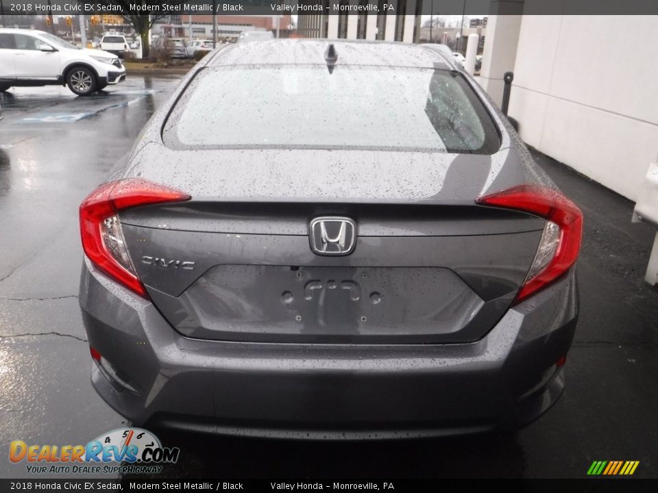 2018 Honda Civic EX Sedan Modern Steel Metallic / Black Photo #8