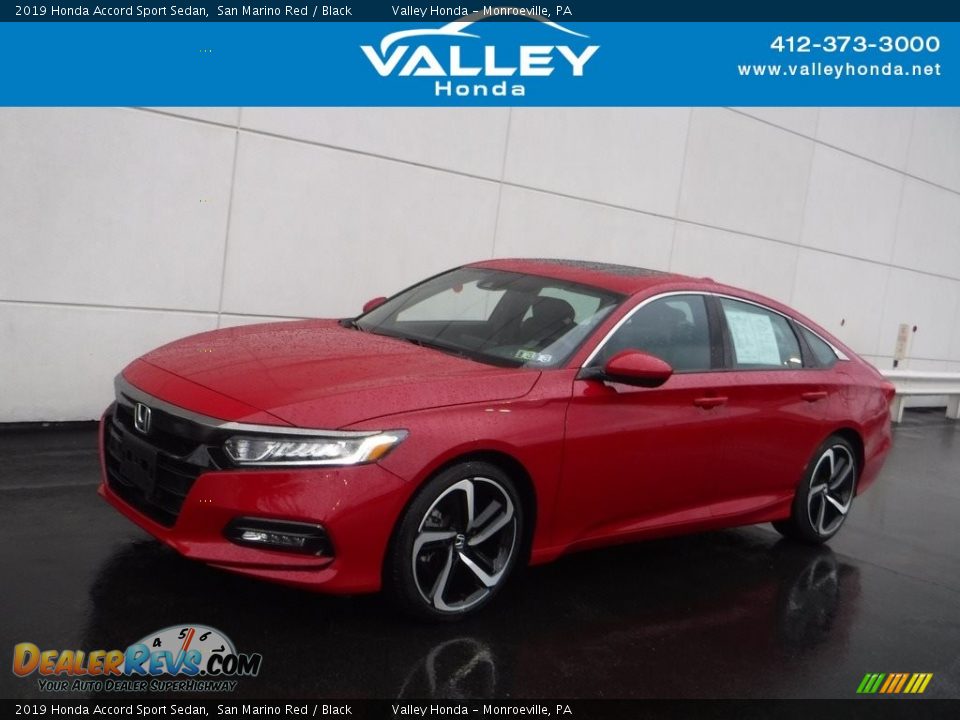 2019 Honda Accord Sport Sedan San Marino Red / Black Photo #1