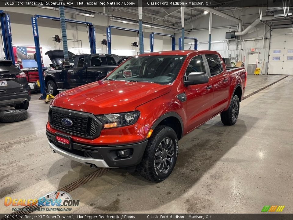 2019 Ford Ranger XLT SuperCrew 4x4 Hot Pepper Red Metallic / Ebony Photo #1