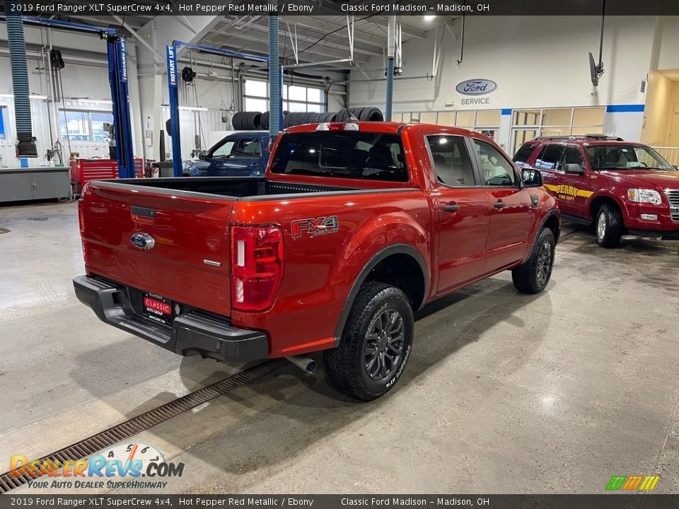 2019 Ford Ranger XLT SuperCrew 4x4 Hot Pepper Red Metallic / Ebony Photo #4