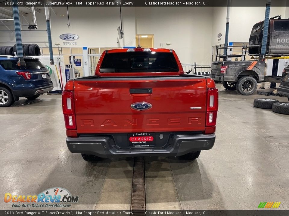 2019 Ford Ranger XLT SuperCrew 4x4 Hot Pepper Red Metallic / Ebony Photo #5
