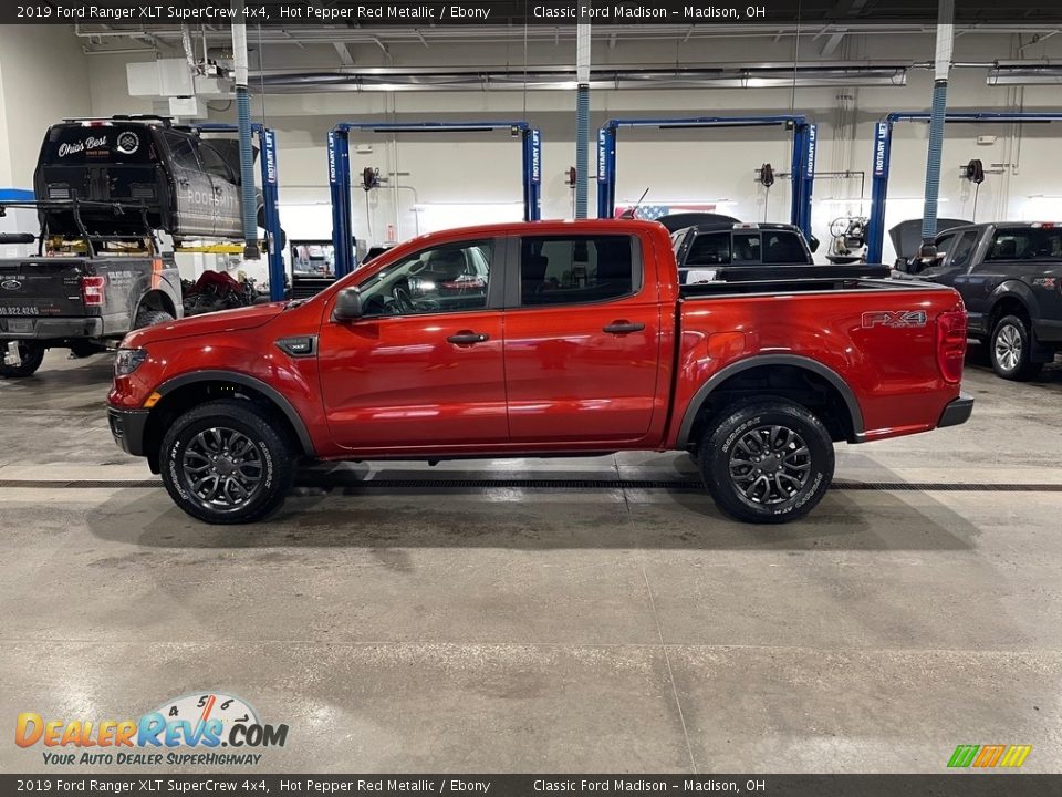 2019 Ford Ranger XLT SuperCrew 4x4 Hot Pepper Red Metallic / Ebony Photo #8