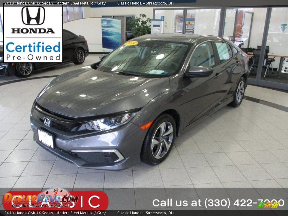 2019 Honda Civic LX Sedan Modern Steel Metallic / Gray Photo #1