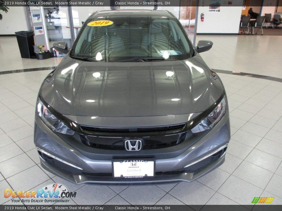 2019 Honda Civic LX Sedan Modern Steel Metallic / Gray Photo #2