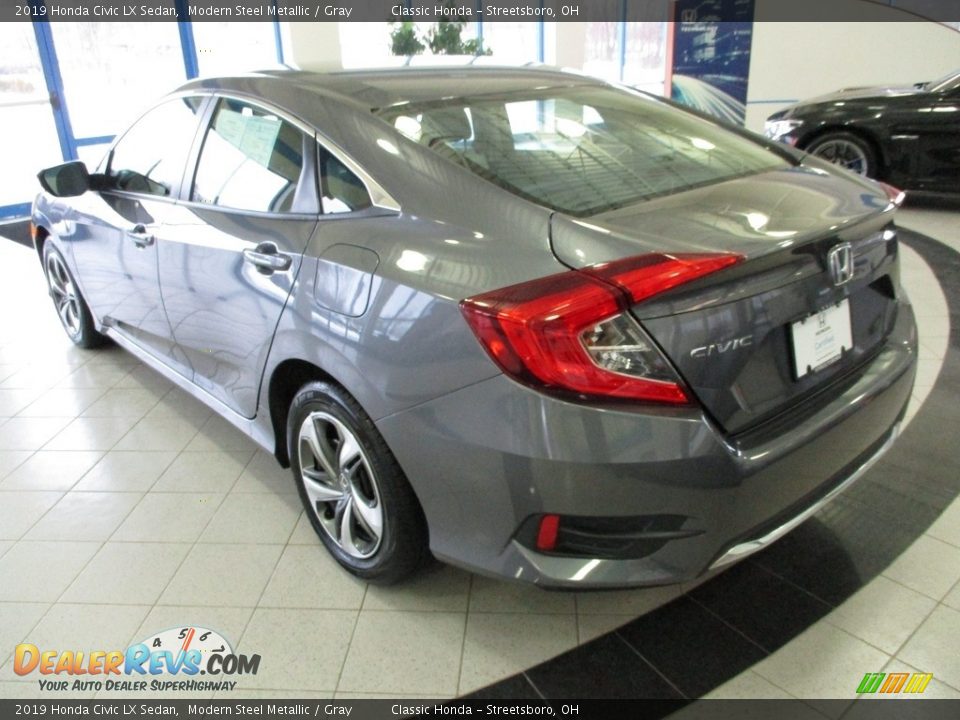 2019 Honda Civic LX Sedan Modern Steel Metallic / Gray Photo #9