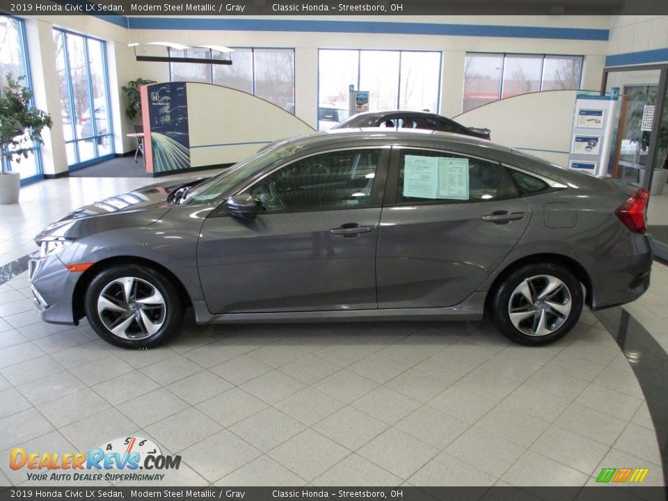 2019 Honda Civic LX Sedan Modern Steel Metallic / Gray Photo #10