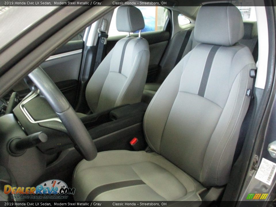 2019 Honda Civic LX Sedan Modern Steel Metallic / Gray Photo #28