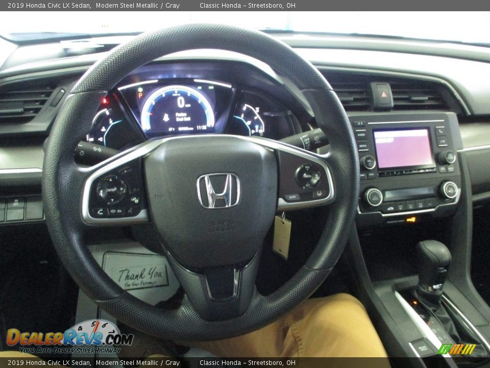 2019 Honda Civic LX Sedan Modern Steel Metallic / Gray Photo #30