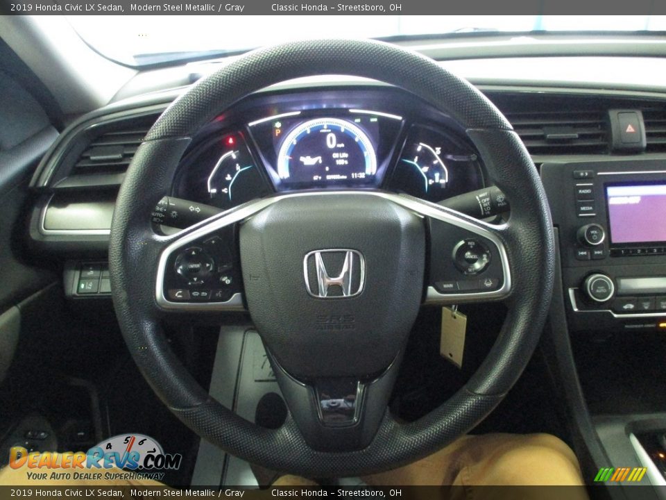 2019 Honda Civic LX Sedan Modern Steel Metallic / Gray Photo #32