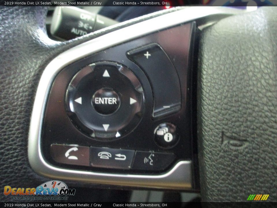 2019 Honda Civic LX Sedan Modern Steel Metallic / Gray Photo #33