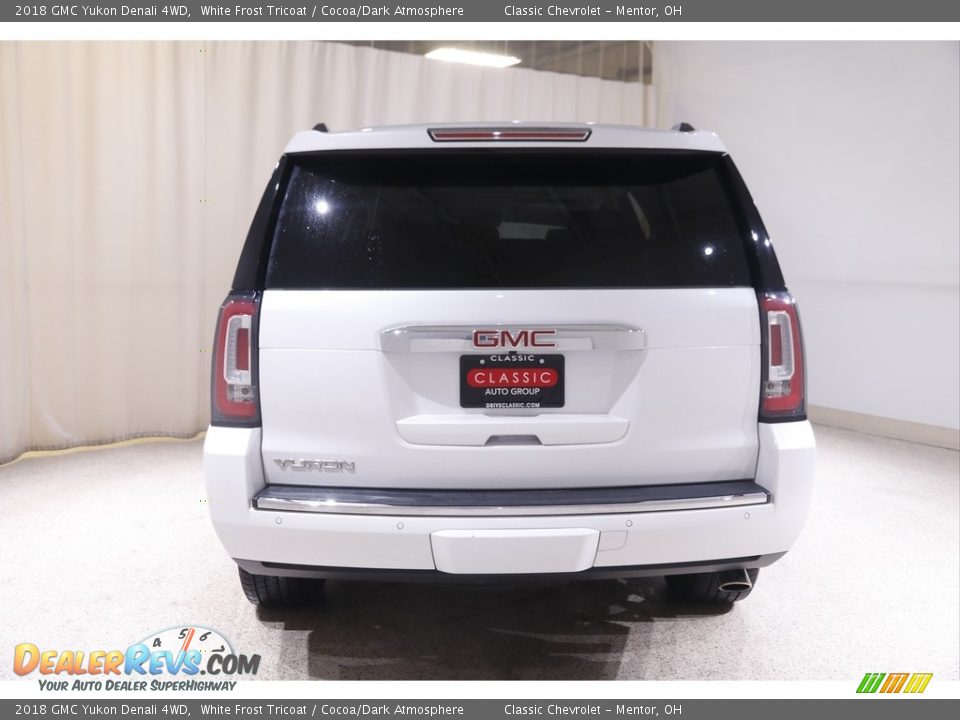 2018 GMC Yukon Denali 4WD White Frost Tricoat / Cocoa/Dark Atmosphere Photo #24